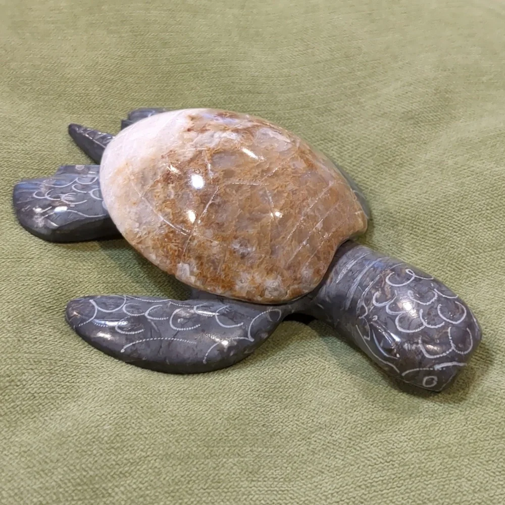 Hand Carved Stone Turtle - Picture 4 of 8